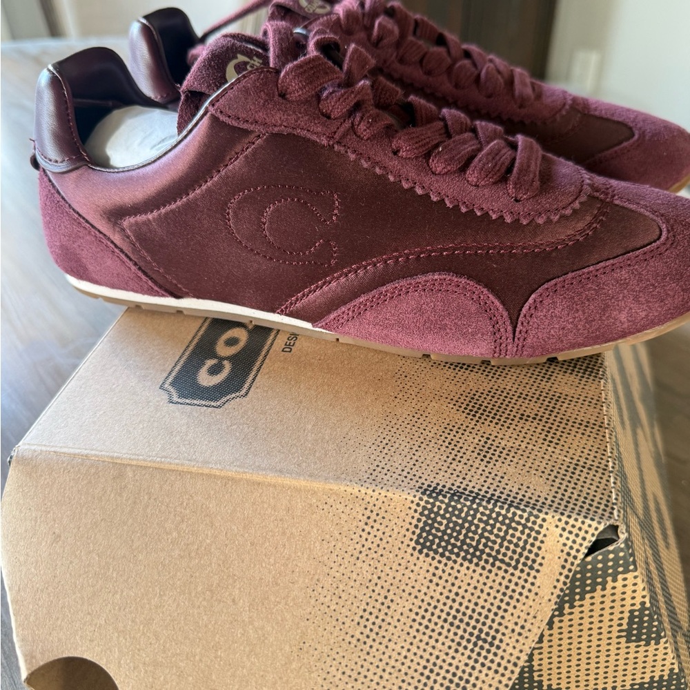 Coach Maroon Athletic Shoes